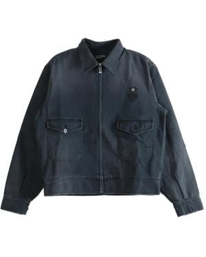 Enfants Riches Deprimes Chiens De Chasse Graphic-Patch Jacket - Blue