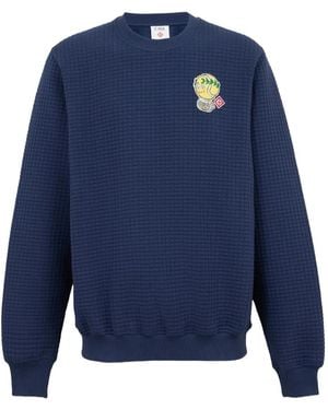 CASABLANCA Gestepptes Mascot Sweatshirt - Blau