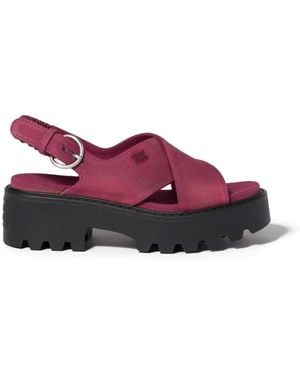 Miu Miu Gabardine Sandals - Purple