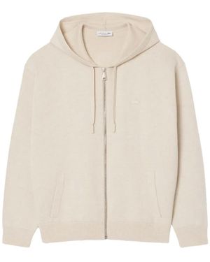 Lacoste Zip-Front Hoodie - Natural