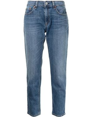Rag & Bone Julienne Cropped Jeans - Blue
