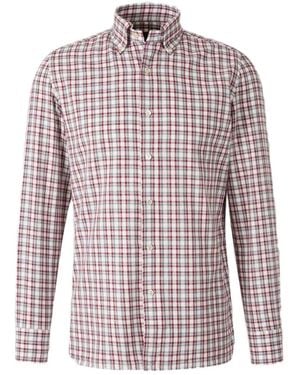 Luigi Borrelli Napoli チェック シャツ - レッド