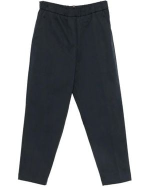 Fabiana Filippi Elasticated-Waist Straight-Leg Trousers - Blue