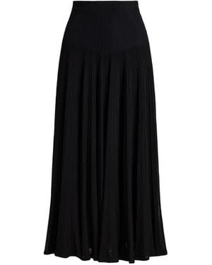 Ralph Lauren Celia Ottoman Pleated Skirt - Black