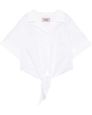 ALESSANDRO ENRIQUEZ Knot-Detail Shirt - White