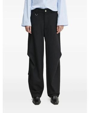 Won Hundred Pantalones drapeados con bolsillos con solapa - Negro