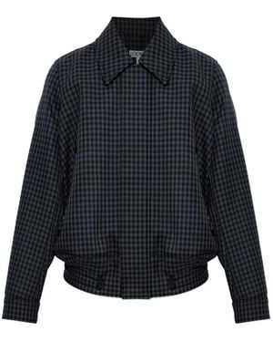 Loewe Gingham-Check Jacket - Blue