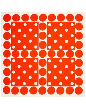 Dries Van Noten Polka-Dot Square Scarf - Orange