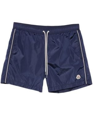 Moncler Drawstring Piping Swim Shorts - Blue