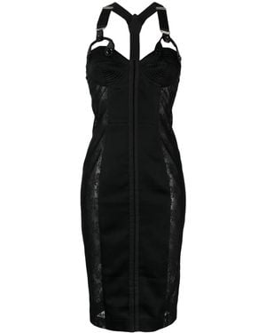 Moschino Lace-Trim Dress - Black