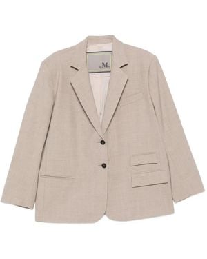 THE M.. Carmen Single-Breasted Blazer - Natural