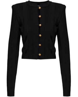 Balmain Cárdigan Con Botones - Negro