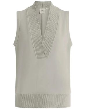 Varley Freida V-Neck Top - Grey