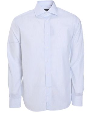 Corneliani Striped Button-Up Shirt - White