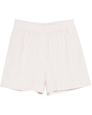 Paul Smith Seersucker Striped Shorts - White