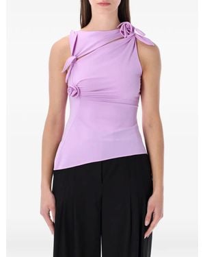 Coperni Floral-Knot Top - Purple