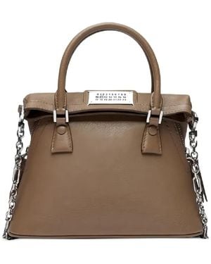 Maison Margiela Mini 5Ac Chain-Detail Shoulder Bag - Brown