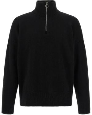 LARMERI STUDIO Jersey Con Media Cremallera - Negro