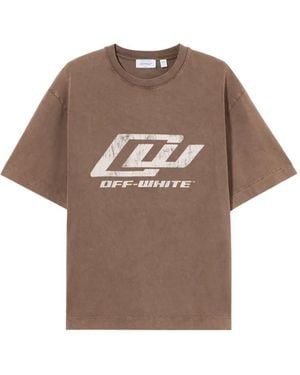 Off-White c/o Virgil Abloh Owr Skate Fade Graphic T-Shirt - Brown