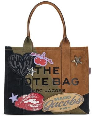 Marc Jacobs Patch-Detail Suede Tote Bag - Black