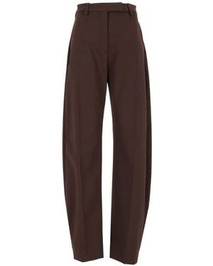 Thelatest E-Dina Straight-Leg Pants - Brown