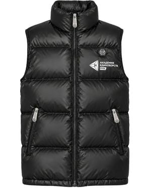 Philipp Plein Padded Sleeveless Gilet - Black