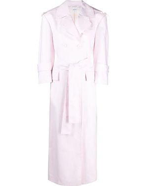 Thom Browne Double-Breasted Cotton Trench Coat - Pink