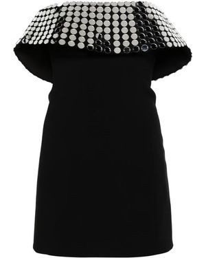 Nissa Mirror-Embellished Bodycon Minidress - Black