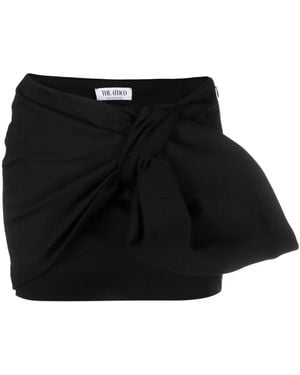 The Attico Daiki Tie-Knit Mini Skirt - Black
