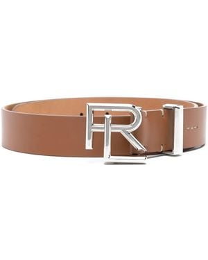 Ralph Lauren Logo-Buckle Leather Belt - Brown