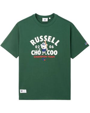 Chocoolate Bear-Print Cotton T-Shirt - Green