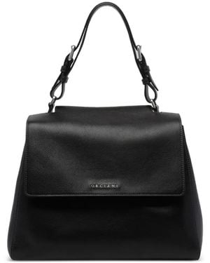 Orciani Sveva Leather Shoulder Bag - Black