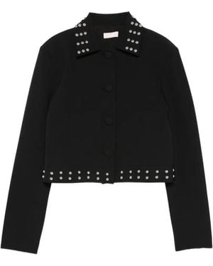 Liu Jo Embellished Cropped Jacket - Black