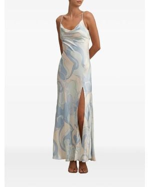 EVER NEW Tyler Cowl-Neck Satin Maxi Dress - White