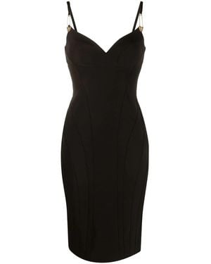 Philipp Plein Cut Midi Dress - Black