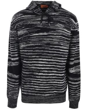 Missoni Intarsia-Knit Hoodie - Grey