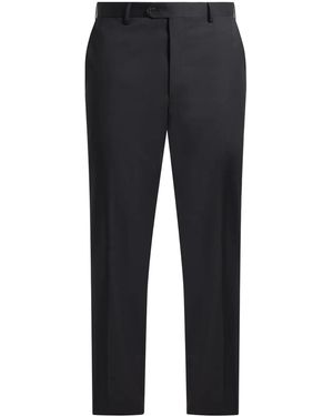 Fursac Virgin Wool Tailored Trousers - Blue