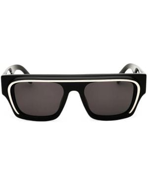 Palm Angels Salton Rectangle-Frame Sunglasses - Black