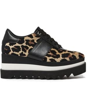 Stella McCartney Baskets Sneak-Elyse À Plateforme - Noir