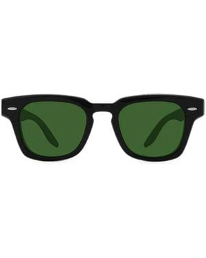 Barton Perreira Frederick Square-Frame Sunglasses - Green