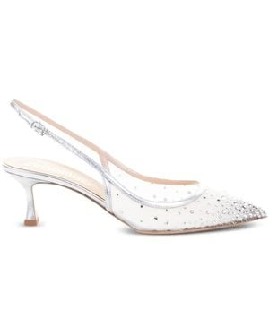 Ninalilou Escarpins Mya 50 Mm À Bride Arrière - Blanc
