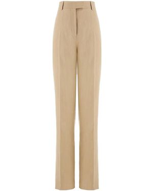 Ferragamo Sand Tailored Trousers - Natural