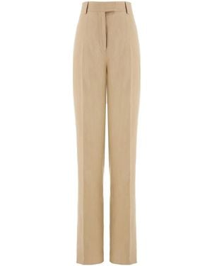 Ferragamo Sand Tailored Trousers - Natural