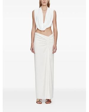 Christopher Esber Side Ruched Skirt - White