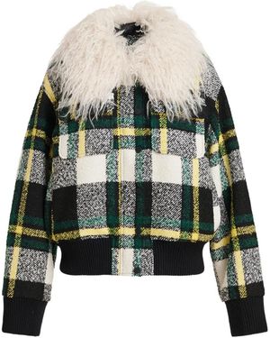 Essentiel Antwerp Chaqueta Bómber Kpop A Cuadros - Verde