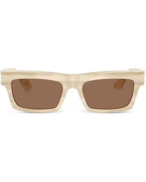 Oliver Peoples 1985C Rectangle-Frame Sunglasses - Natural