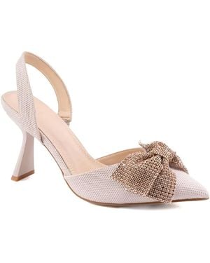 Twentyfourhaitch Slingback embellished pumps - Rosa