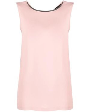 Fabiana Filippi Bead-Embellished Silk Top - Pink