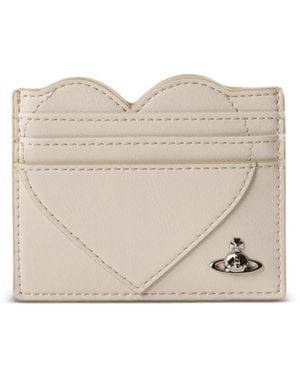 Vivienne Westwood Heart-Shaped Orb-Plaque Cardholder - Natural