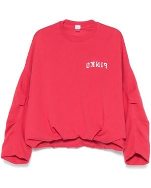 Pinko Logo-Print Sweatshirt - Red